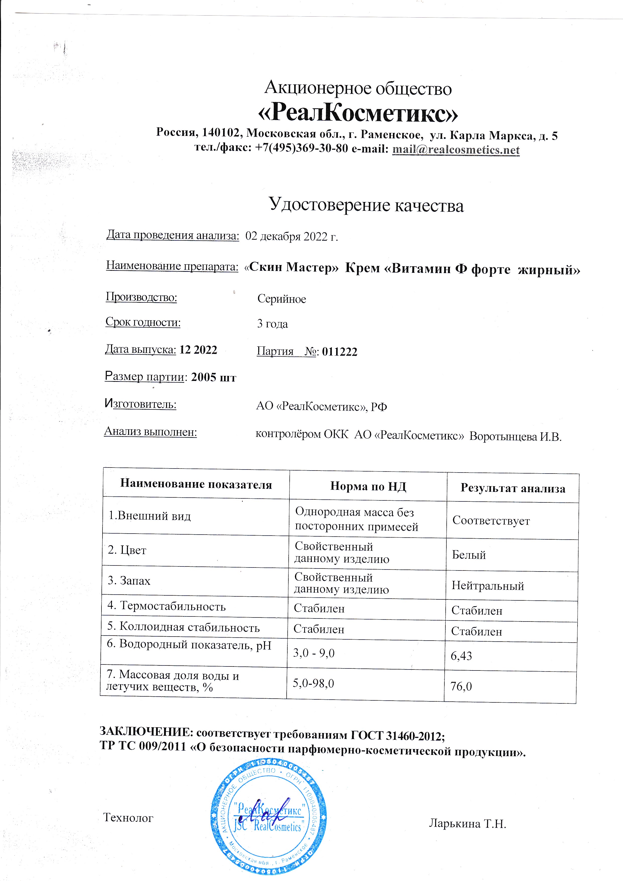 Паспорт №122022